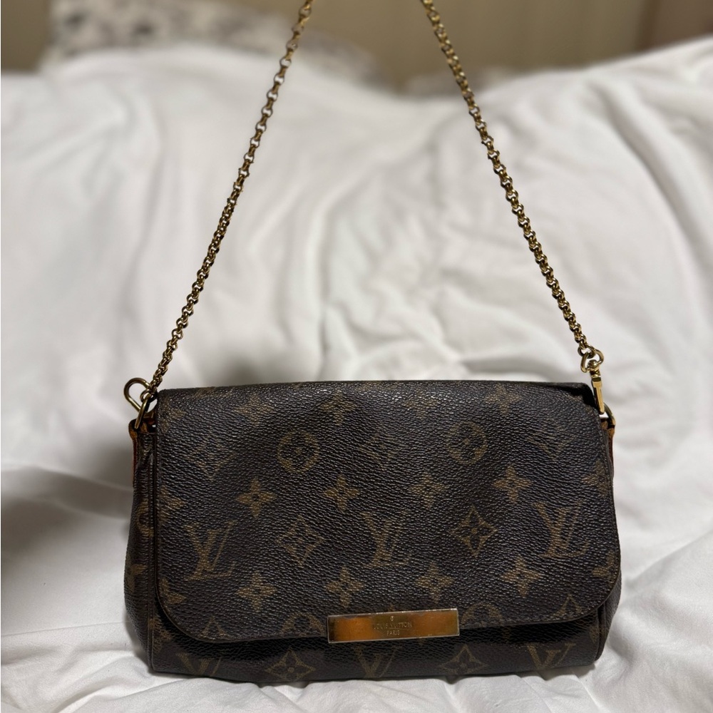 Authentic Louis Vuitton Dark Brown Favorite PM Shoulder Bag